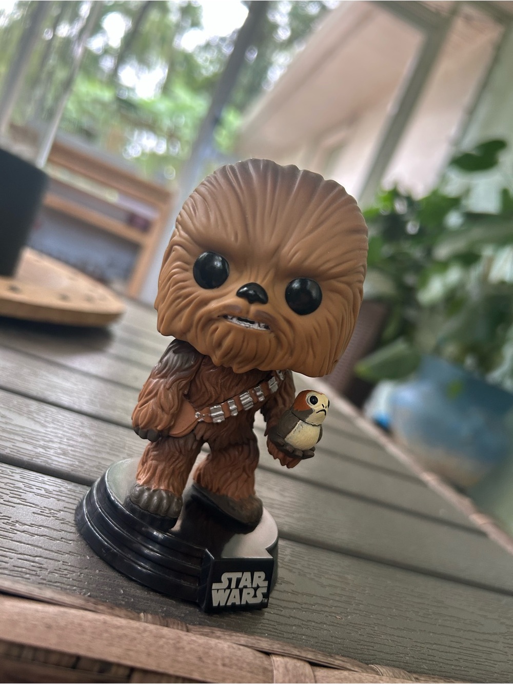Star Wars Chewbacca Funko Pop with Porg - The Last Jedi
